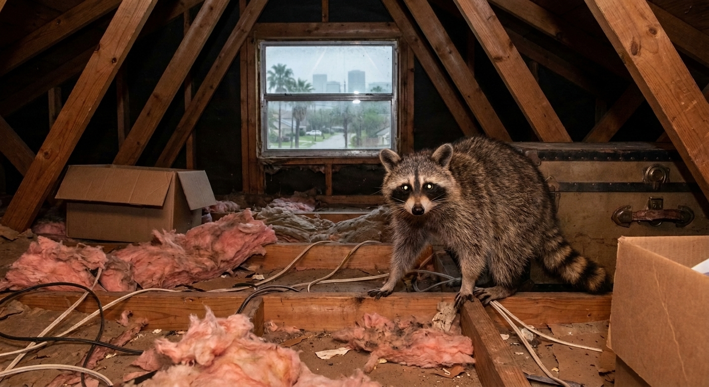 Raccoon attic removal in Houston - what to do next