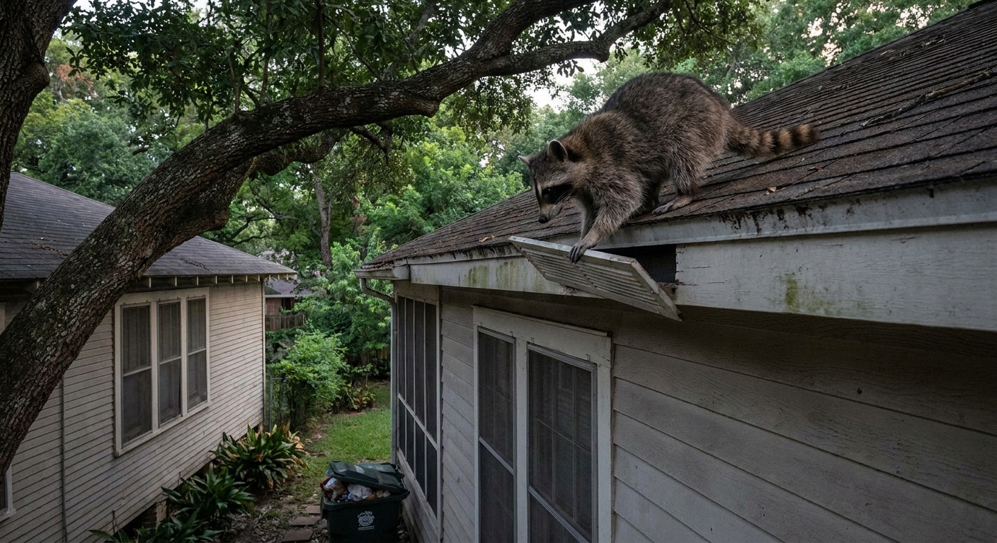 How Do Raccoons Get Into Homes in Houston?