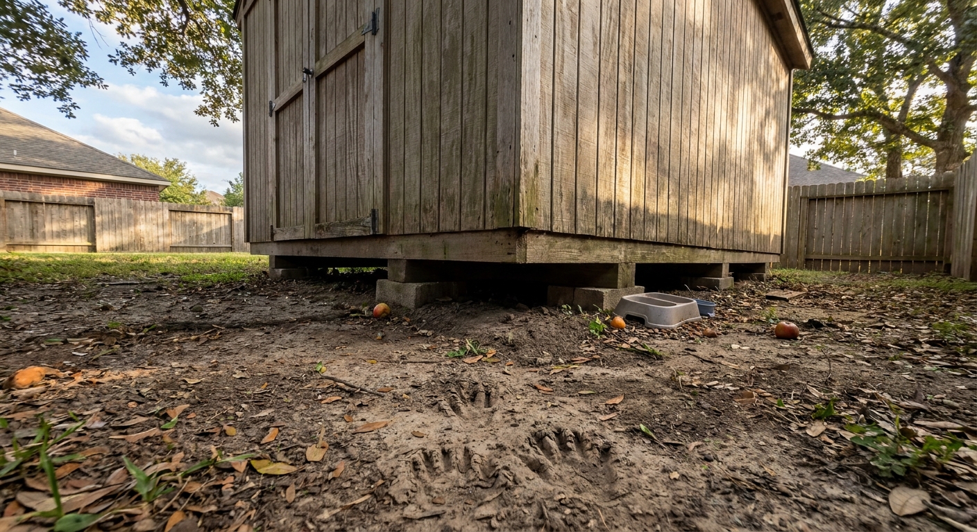 Do You Have Opossums Living Under Your Houston Shed?