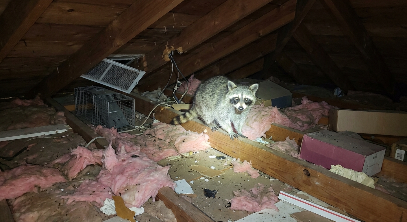 Attic raccoon activity is addressed by CritterProof with attic wildlife removal in Houston, Texas.