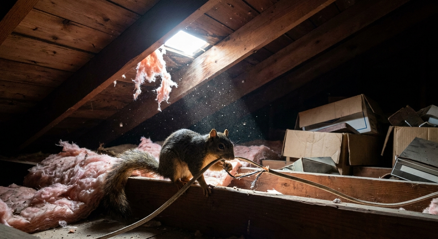 Why Are Squirrels Chewing Wires in Your Houston Attic?