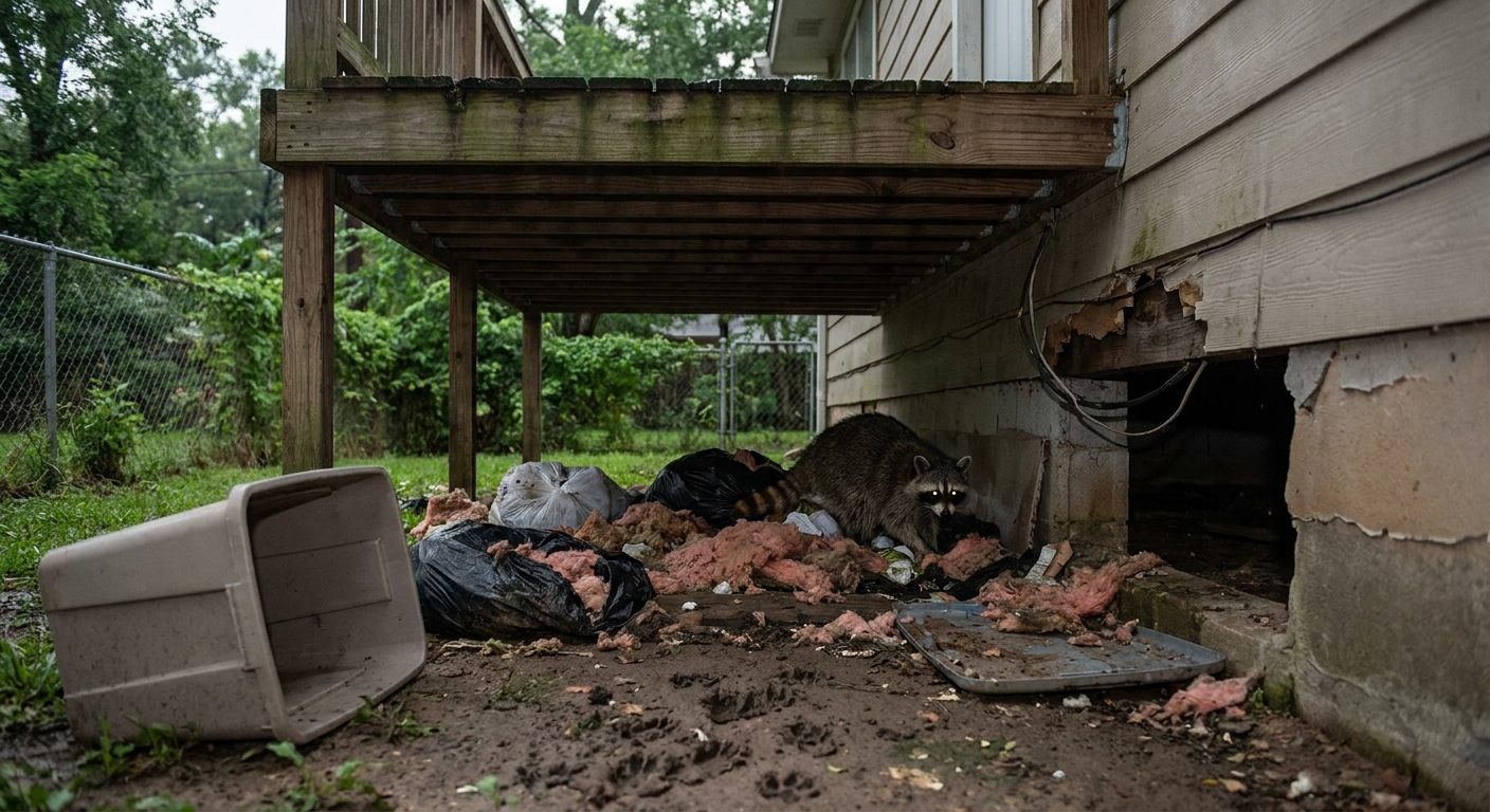 Raccoons Under Your Deck in Houston Can Cause Bigger Problems